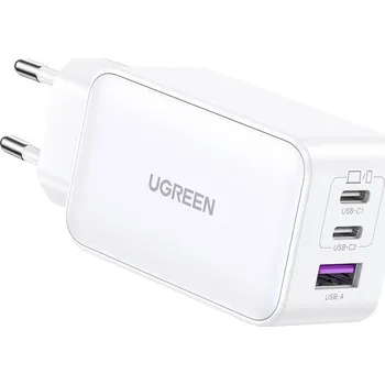 Elektrická zásuvka UGREEN Nexode nabíjecí adaptér, USB-C® zásuvka, USB-C® zásuvka, USB-A zásuvka, 65 W, bílá