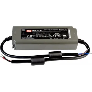 Příslušenství pro svítidlo LIGHT IMPRESSIONS Meanwell napájení CV, NPF-60-12 konstantní napětí 0-5000 mA IP67 12V DC 60,00 W - LIGHT IMPRESSIONS IMPR 872098