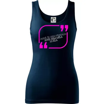 Dámské tričko Jasně, že jsem přibrala - Dámské tílko - 2XL ( Námořní modrá (velmi tmavá - téměř černá) )