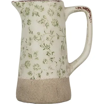 Clayre & Eef - Dekorativní keramický džbánek LEAVES OF GRACE 6CE1924M
