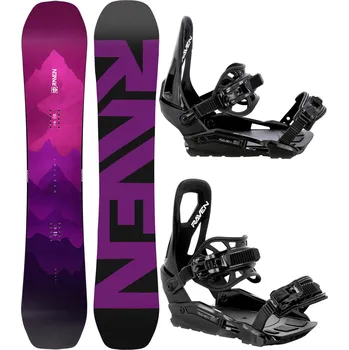 Snowboard RAVEN Snowboard set Raven Destiny + vázání Raven S230 148cm FIALOVÁ|RŮŽOVÁ|ČERNÁ 2023
