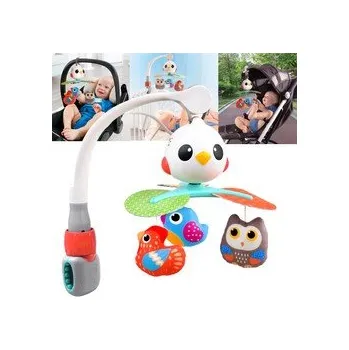 Kolotoč nad postýlku Hrající dětský kolotoč 3v1 ZA4537