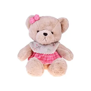 plyšák Plyšový MEDVÍDEK - béžová Zuzia 58 cm v růžových VINTAGE šatech ZA5923 C univerzální