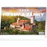 NOTIQUE Stolní kalendář Hrady a zámky 2026, 23,1 x 14,5 cm