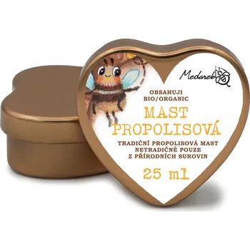 Bylinná léčivá mast Medarek O Propolisová mast srdíčko Barva a objem: Stříbrné ❤ 25 ml