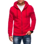 Pánská mikina se zipem EDOTI-Sweatshirt EM-SSBZ-0101 V-4 red Červená S