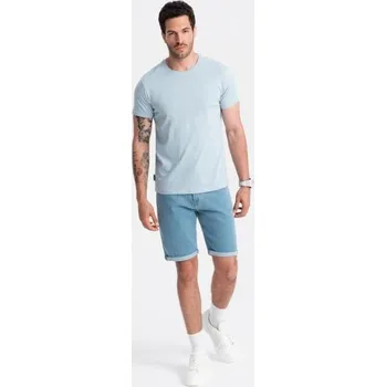 Pánské tričko Pánské klasické bavlněné tričko BASIC světle modré