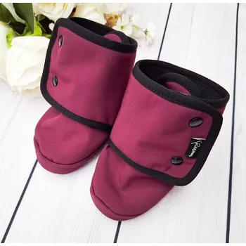 Capáčky Kulišárny Softshellové capáčky barefoot s microfleece MALINOVÁ VELIKOST: 3 délka stélky: 13cm
