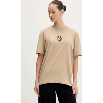 Tričko Karl Lagerfeld Jeans B1W17086 béžová 08X, vel. XL