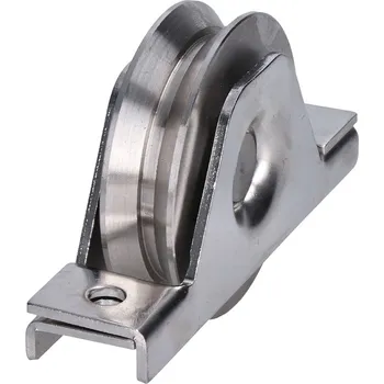 Pohon brány kolečko pro posuvnou bránu K78/20-V, nerez - nerezová kladka ø 78 mm pro bránu po kolejnici, k zapuštění do jeklu, profil V, nosnost 400 kg, nerez /AISI304