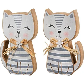 Dřevěná dekorace Kotě Jasmina