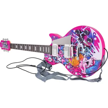 Hudební nástroj pro děti Sada Kytara + Zesilovač Růžový