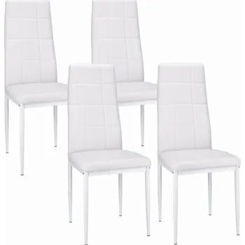 Jídelní židle Židle GALA ekokůže bílá - 4 kusy