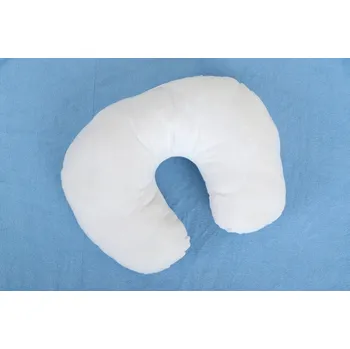 Dekorativní polštářek Podkova z dutého vlákna - bavlna bílá