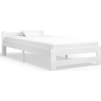 Postel zahrada-XL Rám postele bílý masivní borové dřevo 100 x 200 cm 321999