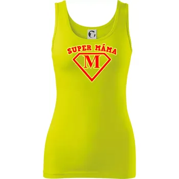 Dámské tričko Super máma - barevné - Dámské tílko - XS ( Limetková )