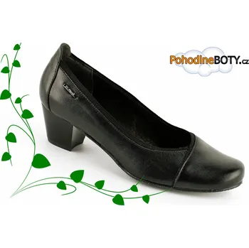 Dámská zdravotní obuv Dámské kožené lodičky Di Marco černé 1546 (Di Marco 1546)