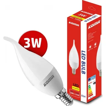 Žárovka KOMA LED žárovka KOMA E14 3W, svíčka, 230V, 240lm, 30000h, 6500K studená bílá