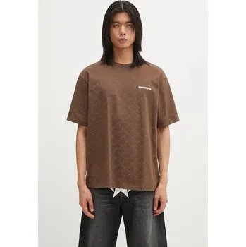 Pánské tričko Bavlněné tričko A Bathing Ape College Monogram Logo pánské, hnědá barva, 001CSL301316M, XXL, 88X