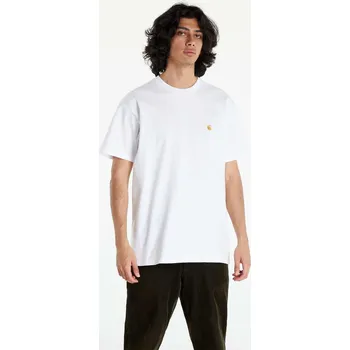 Pánské tričko Tričko Carhartt WIP S/S Chase T-Shirt White/ Gold XXL