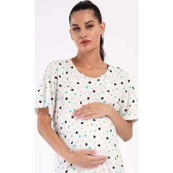 Dámské noční prádlo Dámská noční košile mateřská Vienetta Secret Sára bílá XL