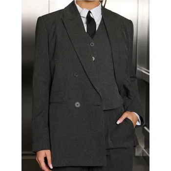 Dámské sako Sinsay - Dvřadé sako - šedá - 437GY-99X - 437GY-99X-S