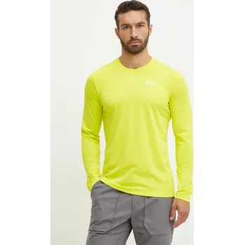 Pánské tričko Sportovní tričko s dlouhým rukávem Jack Wolfskin Sky Thermal oranžová barva, melanžový, 1808682 11X, vel. S