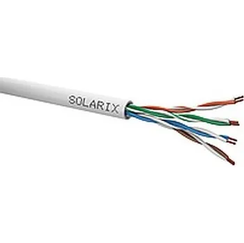 elektrický kabel Zbytek 27800302 0.3 SXKL-5E-UTP-PVC-GY Datový kabel Solarix UTP CAT5E PVC - licna - zbytek 3,9 m