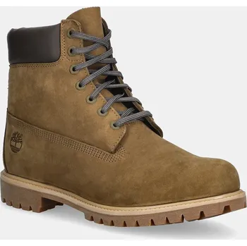 Pánské tenisky Nubukové turistické boty Timberland Premium 6 Inch Lace Up Waterproof TB0A2P6WA5D1 zelená 78X, EUR 45