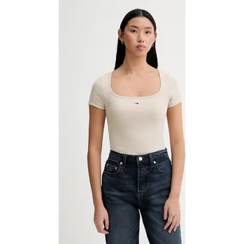 Tričko Tommy Jeans DW0DW21837 béžová 08X, vel. XL