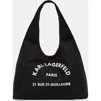 Kabelka Bavlněná kabelka Karl Lagerfeld K/RSG B1W50015 černá 99X, vel. ONE SIZE