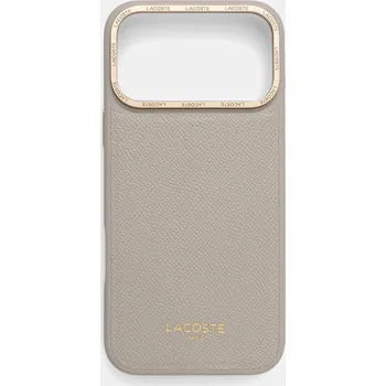 Pouzdro na mobilní telefon Obal na telefon Lacoste iPhone 17 Pro Max LCHMP17XPCEGT béžová 08X, vel. ONE SIZE