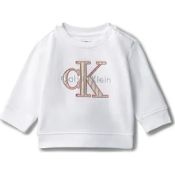 Chlapecká mikina Dětská mikina Calvin Klein Jeans IN0IN00346.PPY2 bílá 00X, vel. 104