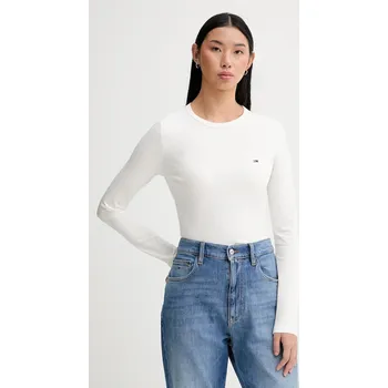 Pánské tričko Tričko s dlouhým rukávem Tommy Jeans DW0DW19994 béžová 01X, vel. XL