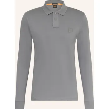 Pánská košile Boss Pánská Polokošile Passerby Slim Fit Z Piké, šedá, S
