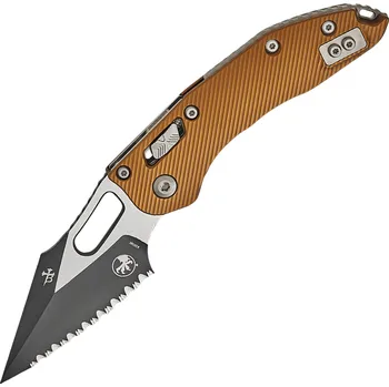 kapesní nůž Microtech STITCH RAM LOK S/E BLACK FULL SERRATE FLUTED TAN 169RL-3FLTA