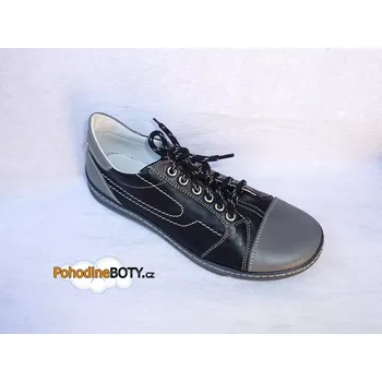 Dámské mokasíny Polobotky černo-šedé Aldex (Nuwell 2354/JK)