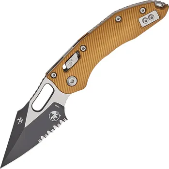 kapesní nůž Microtech Stitch - RAM-LOKTM S/E Fluted Tan Partial Serrated 169RL-2FLTA