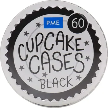 Formička PME košíčky na muffiny černé nepromastitelný papír 60ks 5cm
