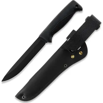 lovecký nůž Peltonen Knives Nůž Sissipuukko M95 (PTFE 2024) Ranger Knife Black - kožené pouzdro FJP001