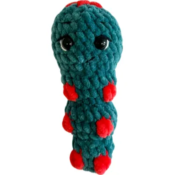 Háčkovaná housenka Balení: petrolejová Česká originální ruční práce