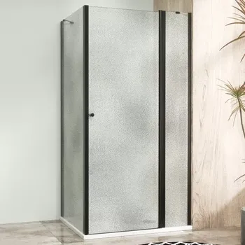 Sprchová zástěna 130x90, obdélníková, grape, černá (95+40/90) - ALFA LINE COMBI