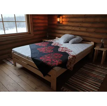 Postel Interier-Stejskal postel EURO - Rozměr postele 80x200, Barva Borovice lakovaná, Výška postele Základní varianta, Výběr roštu Bez roštu