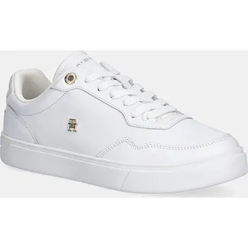 Dámské tenisky Kožené tenisky Tommy Hilfiger CASUAL CUPSOLE SNEAKER FW0FW09022 bílá 00X, EUR 38
