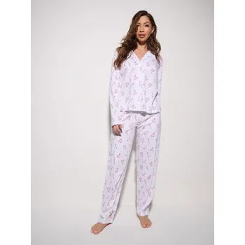 Dámské pyžamo Sinsay - Vánoční dvoudílné pyžamo s potiskem cukrových hůlek - bílá - 200GF-00X - 200GF-00X-XL