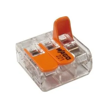 Svorka Wago 221-413, 3x0,14-4(4) mm s páčkou, bezšroubová