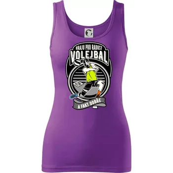 Dámské tričko Hraju pro radost volejbal a fakt dobře - Dámské tílko - XL ( Fialová )