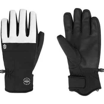 Rukavice SIROKO Zimní rukavice na snowboard a lyže VOSS Black S BÍLÁ|ČERNÁ
