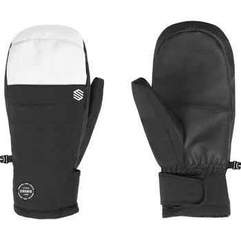 Rukavice SIROKO Zimní palčáky na snowboard a lyže PITZTAL White Černá L BÍLÁ|ČERNÁ