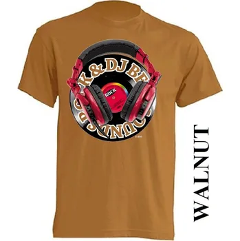 Pánské tričko levne-bavlnene-tricko-potisk-rock-beat Barva: Pink neo - matně růžová, velikost: XS